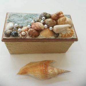 Seashell embellished trinket box
